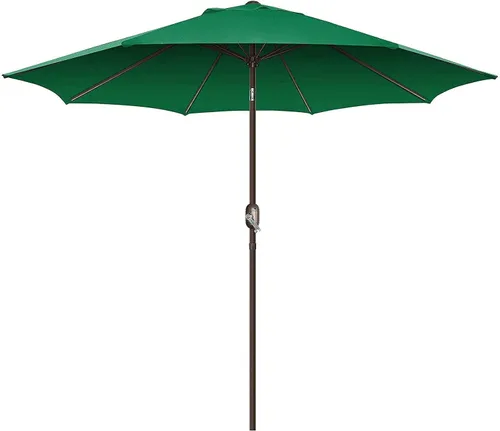 Miniatura 8 de Sombrilla de patio de 7.5 pies/9 pies, sombrilla de piscina con protección UV con poste resistente, sombrilla para exteriores con botón