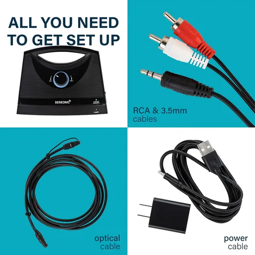 Miniatura 5 de SEREONIC Altavoces inalámbricos portátiles de TV para Smart TV, ideales para ver la televisión sin el volumen a todo volumen, altavoces inalámbricos