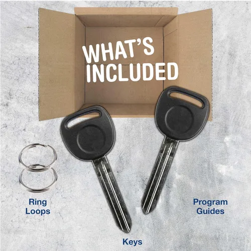 Miniatura 2 de KeylessOption Hoja de llave de coche de encendido sin cortar Master Keyblank Cabeza de plástico para B110, B110-P (paquete de 2)