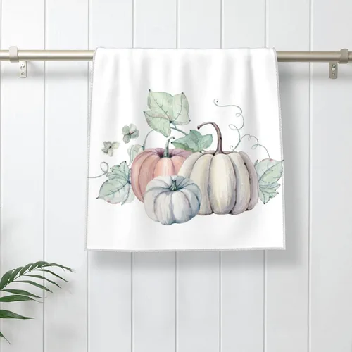 Miniatura 5 de Toalla de mano con diseño de calabaza y otoño, para la cara, 27.5 x 15.7 pulgadas, microfibra de secado rápido, suave, absorbente, para baño, playa