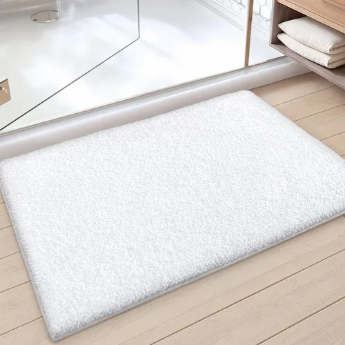 Miniatura 13 de Color&Geometry - Tapete, alfombra para baño Gris Blanco