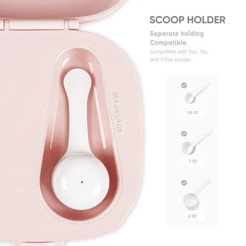 Miniatura 8 de Termichy Contenedor Dosificador de Fórmula en Polvo: Contenedor de Almacenamiento de Fórmula para Bebés de 14OZ para Viaje - Porta Fórmula Portátil