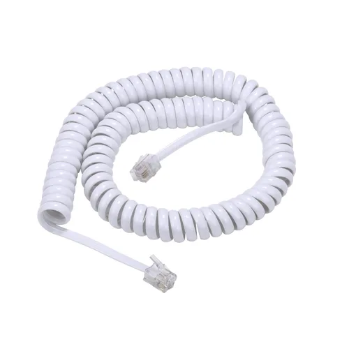 Miniatura 3 de Cable para teléfono celular, paquete de 5 unidades de 6.5 pies sin enrollar/1 pie en espiral para teléfono fijo cable 4P4C, accesorio de teléfono