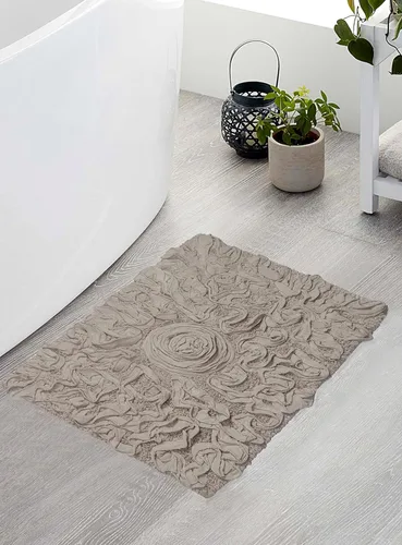 Miniatura 142 de Home Weavers Bell Flower Collection - Tapetes de baño copetudos 100 % algodón, extrasuaves y absorbentes, antideslizantes, lavables a máquina, lino
