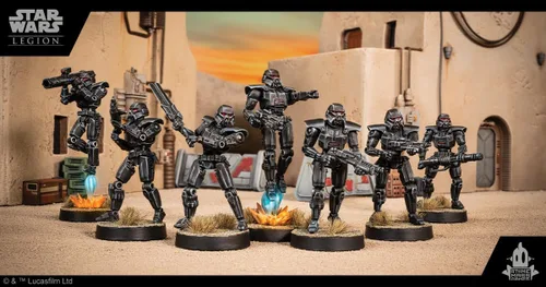 Miniatura 5 de Asmodee Star Wars: Legion Imperial Dark Troopers Unit Expansion - Juego de mesa de miniaturas, juego de estrategia para niños y adultos, a partir