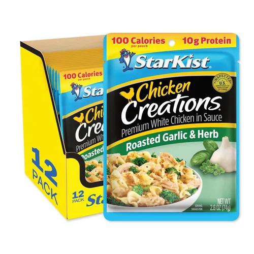 Miniatura 165 de StarKist Chicken Creations BOLD - Bolsa estilo búfalo (5 onzas, 12 unidades) Carne blanca totalmente cocida con alto contenido de proteínas, sin