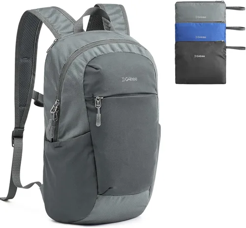 Miniatura 8 de G4Free Mochila de senderismo de 18 L, pequeña, ligera, plegable, plegable, con panel trasero grueso para hombres y mujeres (azul)
