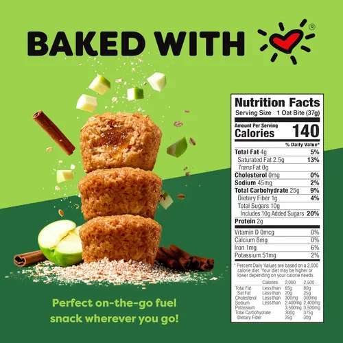 Miniatura 8 de Bobo's Oat Bites Stuff'd - Paquete variado (fresa, mantequilla de maní y gelatina y pastel de manzana), paquete de 30 (bocados de 1.3 onzas), avena