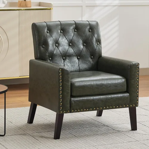 Miniatura 28 de Sillas decorativas modernas de mediados de siglo, silla de oficina de felpilla beige para recepción, silla de club tapizada para sala de estar