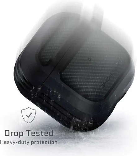 Miniatura 7 de Ghostek CRUSHER - Funda negra para AirPods 3, funda protectora dura de fibra de carbono con diseño de acabado mate para hombres y mujeres