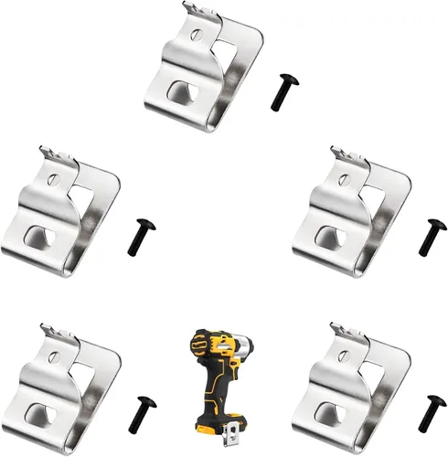Miniatura 6 de 5 clips para cinturón de acero inoxidable N268241 N086039 (con tornillos) compatibles con herramientas eléctricas Dewelt de 20 V, compatibles