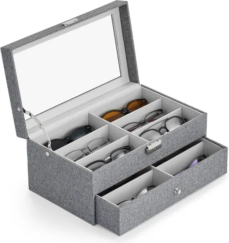 Miniatura 9 de Caja para anteojos de Co-z, organizador de anteojos, caja de almacenamiento con visualización