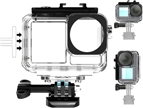 Funda impermeable de tiro horizontal y vertical para DJI Osmo Action 3/Action 4/Action 5 Pro, carcasa protectora de buceo profundo de 147.6 ft/148