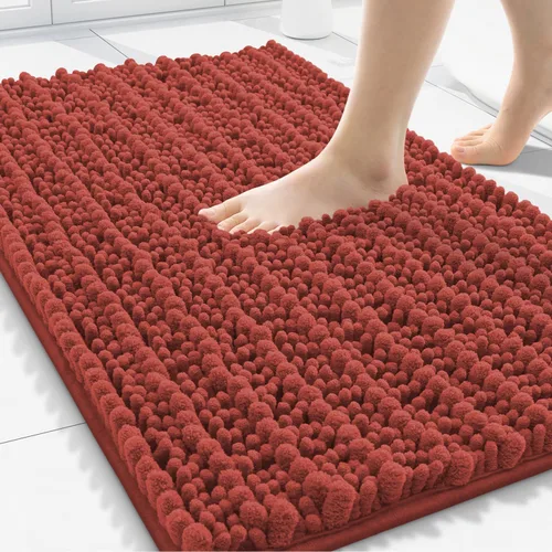 Miniatura 232 de Smiry Alfombras de Baño 24x16 pulgadas, Alfombras de Baño de Chenilla Extra Suaves y Absorbentes, Respaldo de Goma Antideslizante, Lavable a Máquina