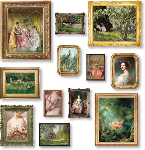 97 Decor Decoración Victoriana Vintage para el Hogar - Impresiones de Arte Vintage Coquette, Arte de Pared Victoriano Ligero, Decoraciones de Pared