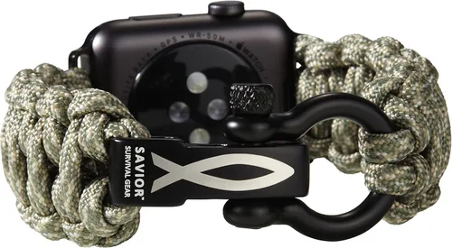 Miniatura 20 de Correa de paracord Savior Survival Gear, compatible con Apple Watch de 49/45/44/42/41/40/38 mm, correa de iWatch Series Ultra 10 9 8 7 6 5 4 3 2 1