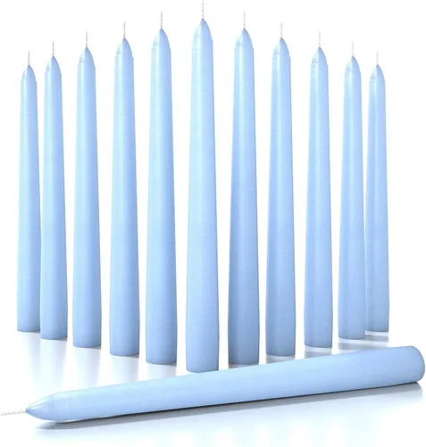 Miniatura 10 de CANDWAX Paquete de 12 velas cónicas rojas – Velas rectas sin goteo de combustión lenta sin perfume de 12 pulgadas – Ideal para mesa de comedor – Rojo