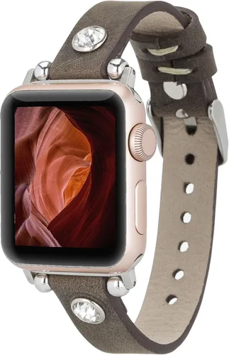 Miniatura 12 de HARDISTON Correa de Reloj Apple Watch Dama Ferro 38mm 40mm 41mm para mujeres/hombres, Hecho a Mano de Cuero Genuino, Correa de Reemplazo para iWatch