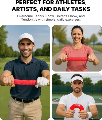 Miniatura 6 de DMoose Fitness Flex Resistance Bar for Physical Therapy - Non-Slip Odorless Material, Exercise Bar for Tennis & Golfers Elbow Tendonitis Relief