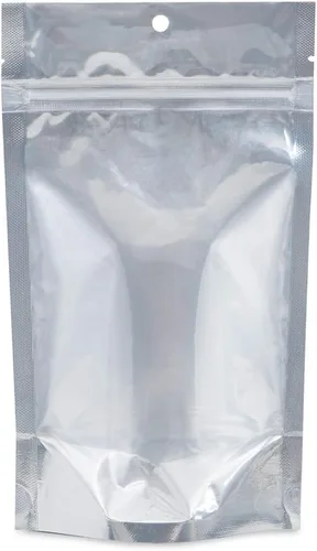 Miniatura 7 de Bolsa de pie transparente/plateada de 7.5 x 11.5 x 3.5 pulgadas, paquete de 100