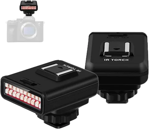 Ordro Luz de visión nocturna IR LN-3 para mejorar la visibilidad de la cámara de disparo nocturno, cámara DSLR/ORDRO compatible con zapata caliente