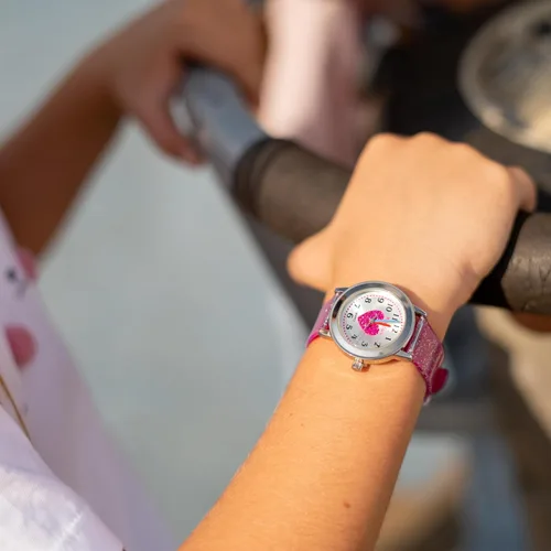 Miniatura 3 de Kiddus Reloj analógico para niñas. Reloj de pulsera elegante y educativo para edades de 5 años en adelante. Movimiento de cuarzo japonés. Diseño