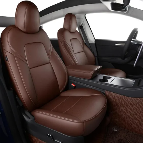 Miniatura 14 de Funda INCH EMPIRE para asiento de coche, ajuste personalizado para Tesla Model 3, protector de cojín de asiento de cuero sintético para 2017 2018