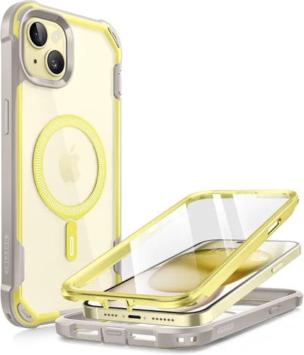 Miniatura 10 de i-Blason AresMag - Funda protectora transparente para iPhone 15/14/13 de 6.1 pulgadas, compatible con MagSafe, a prueba de golpes, con protector