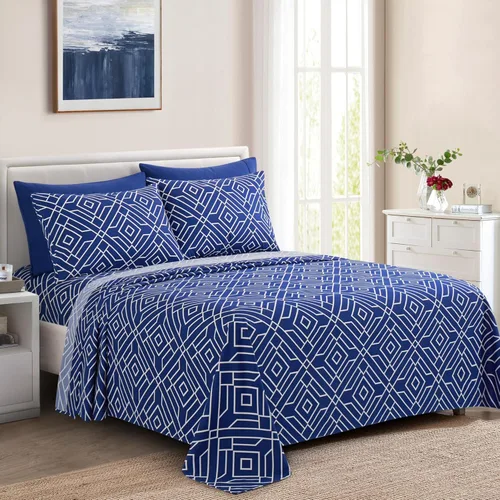 Miniatura 29 de Marina Decoration Ropa de cama ultra suave y sedosa con bolsillo profundo, rayón derivado de bambú para todas las estaciones, juego de sábanas de 6