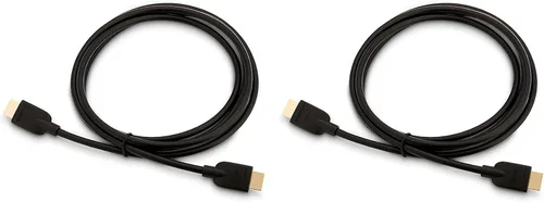 Miniatura 8 de Amazon Basics Cable HDMI, paquete de 2, 6 pies, 4K @60Hz, cable HDMI 2.0 4K de alta velocidad (18 Gbps), 2160p, 48 bits, compatible