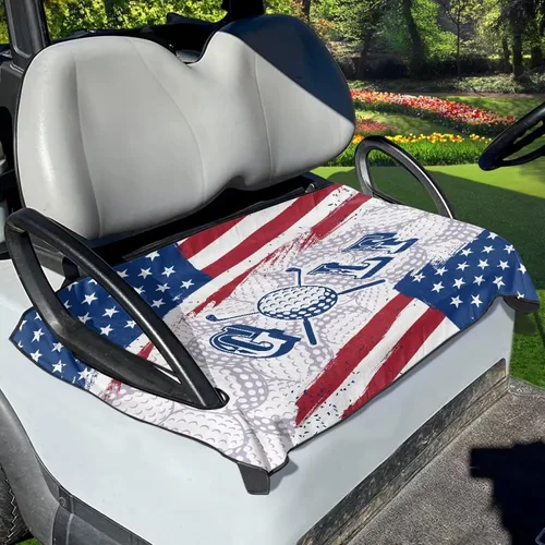 Miniatura 14 de AFPANQZ Toalla personalizada para cubierta de asiento de carrito de golf, añade tu texto, imagen, logotipo, nombre, protector de asiento de carrito
