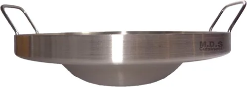 Miniatura 3 de 16" acero resistente al aire libre de la estufa de gas de freír cóncava del acero inoxidable del Comal de la pulgada