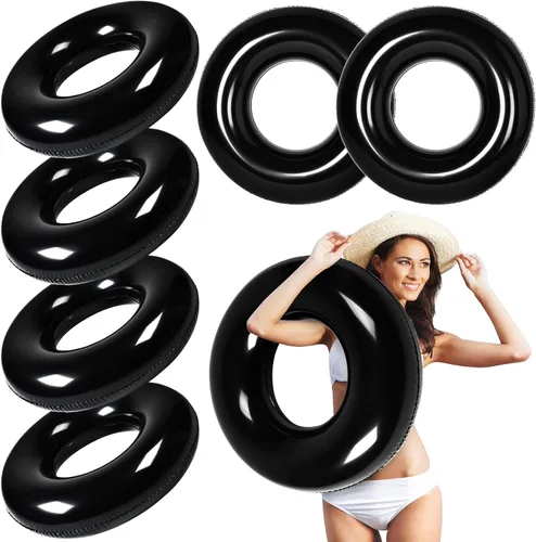 JellyArch 6 piezas de flotadores inflables para piscina de 28 pulgadas, tubo de natación a granel para adultos, flotadores de piscina para