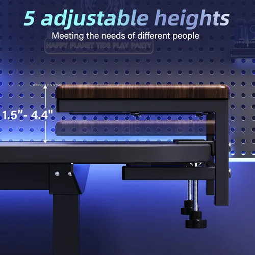 Miniatura 4 de Extensión de escritorio 3 en 1 con abrazadera y estante para monitor, organizador de escritorio de 16.5 pulgadas, altura ajustable, organizador