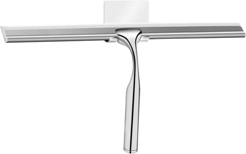 Miniatura 9 de Escobilla de ducha de acero inoxidable con gancho autoadhesivo, escobilla de ventana para puertas de ducha, limpiadores de espejo de baño, limpieza