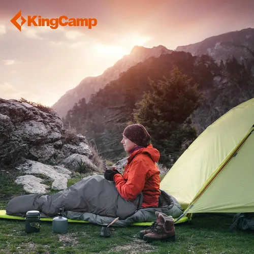 Miniatura 2 de KingCamp Saco de dormir tamaño Queen para adultos, parejas, XL, 20 grados y 2 personas, cálido y cómodo para acampar en familia