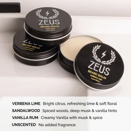 Miniatura 6 de ZEUS Bálsamo para barba, cera de abeja natural y bálsamo de manteca de karité, acondicionador suavizante para vello facial, fabricado en Estados