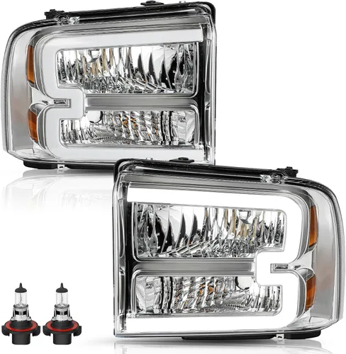 Miniatura 18 de TUSDAR Juego de montaje de faros delanteros para Ford F250 F350 F450 F550 Super Duty 2005-2007 / Ford Excursion 2005 lado del conductor