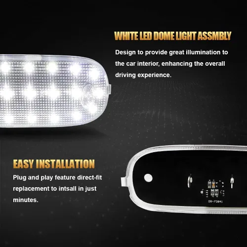 Miniatura 7 de D-Lumina Cubierta de luz de techo interior clara para 2005-2018 Dodge Ram 1500 2500 3500 4500 5500, Dodge Dakota Durango y Jeep Commander Liberty