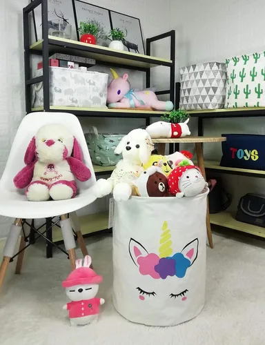 Miniatura 7 de QUEENLALA Cesta de Almacenamiento Grande, Cesta de Lavandería/Baño/Decoración del Hogar/Cesta Redonda Plegable de Almacenamiento, Cesta para Niños