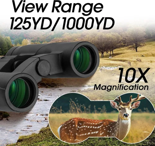 Miniatura 4 de Prismáticos compactos de 10 x 25 pulgadas para niños, prismáticos compactos impermeables para observación de aves, viajes, observación de estrellas