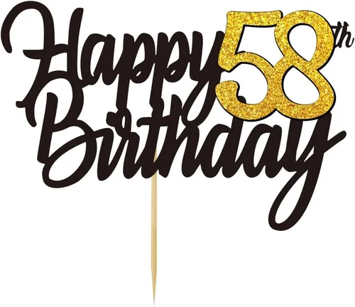 Miniatura 24 de Decoración para tarta de cumpleaños número 24 con purpurina para 24 años, decoraciones de cumpleaños de 24 años, decoraciones doradas para tartas