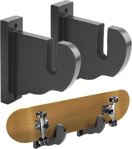 BiJun Soporte de pared para patineta, exhibición de montaje en pared para snowboard, estante horizontal de acrílico, colgador de almacenamiento para