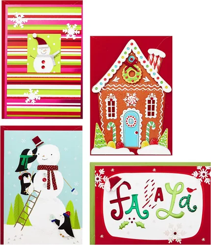 Miniatura 7 de Hallmark - Juego de 24 tarjetas navideñas hechas a mano en caja (conjunto de 24 tarjetas de felicitación especiales para las fiestas y sobres)