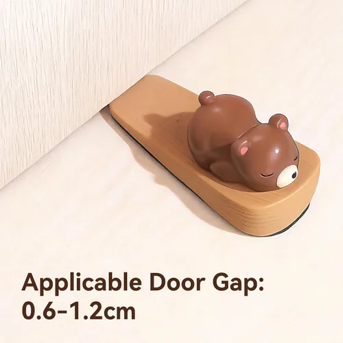Miniatura 7 de Lindo tapón de puerta de animal, topes decorativos para la parte inferior de la puerta, divertidos topes de puerta en forma de oso, cuña