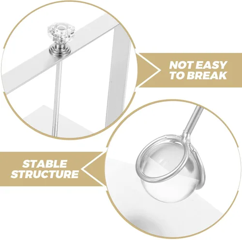 Miniatura 3 de Amosfun Farmhouse Flat Napkin Holder with Weighted Arm, Metal Paper Towel Stand for Kitchen and Dining Tabletop, Silver Square Tissue Organizer for