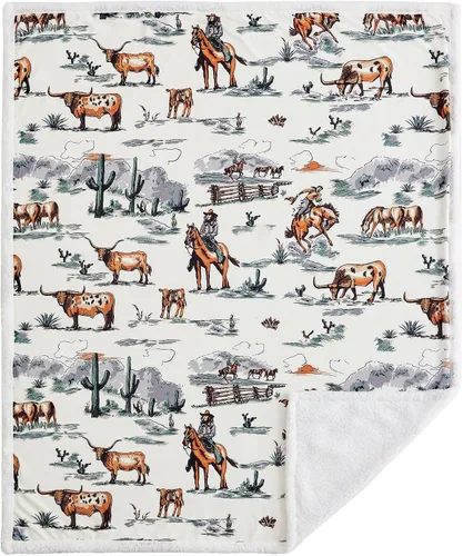 Miniatura 2 de Indigo Hill by HiEnd Accents Acadia - Manta de sherpa con estampado de pinos bosques, naturaleza, bosque, montaña, manta occidental para acampar al