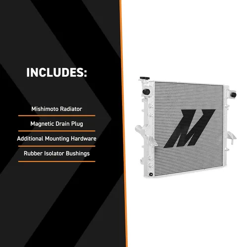 Miniatura 3 de Mishimoto MMRAD-WRA-07V2, radiador de aluminio compatible con Jeep Wrangler JK, 2007-2017, plateado