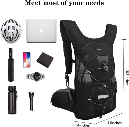 Miniatura 7 de NONSAR Mochila de hidratación de 3L con bolsa de agua, mochila de agua aislada para mujeres, hombres, niños, mantiene los líquidos frescos hasta 5