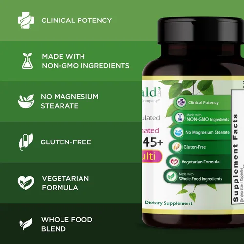 Miniatura 4 de EMERALD LABS Multivitamínico 1-Diario para Mujeres 45+ - Multivitamínico Completo para Apoyo Integral, Salud Ósea y Cardíaca* - Diseñado